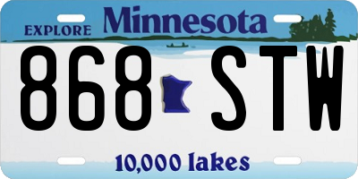 MN license plate 868STW