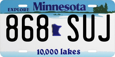 MN license plate 868SUJ