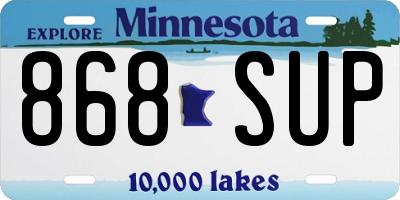 MN license plate 868SUP