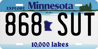 MN license plate 868SUT