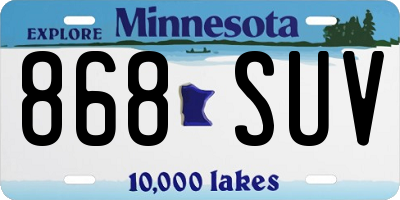 MN license plate 868SUV