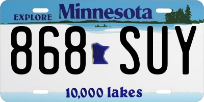 MN license plate 868SUY