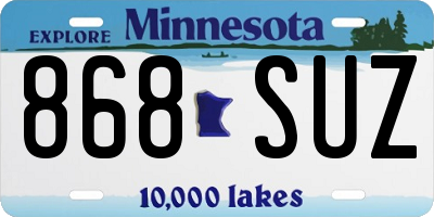 MN license plate 868SUZ