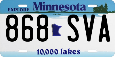 MN license plate 868SVA