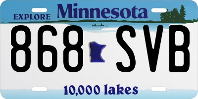 MN license plate 868SVB