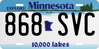 MN license plate 868SVC