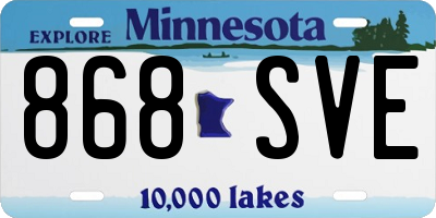 MN license plate 868SVE