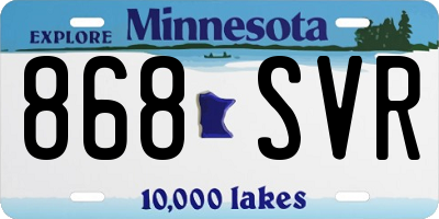 MN license plate 868SVR