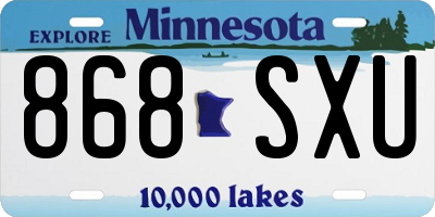 MN license plate 868SXU