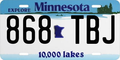 MN license plate 868TBJ