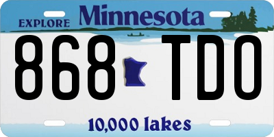 MN license plate 868TDO