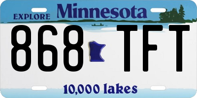 MN license plate 868TFT