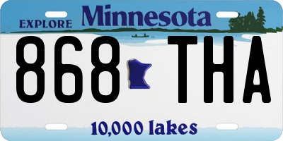MN license plate 868THA
