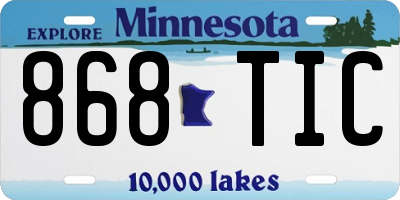 MN license plate 868TIC