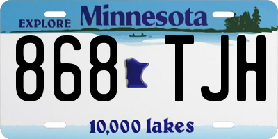 MN license plate 868TJH