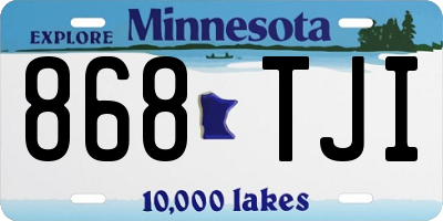 MN license plate 868TJI