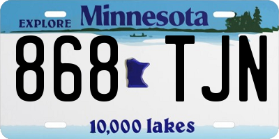 MN license plate 868TJN