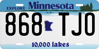 MN license plate 868TJO