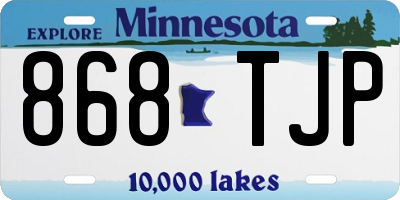MN license plate 868TJP