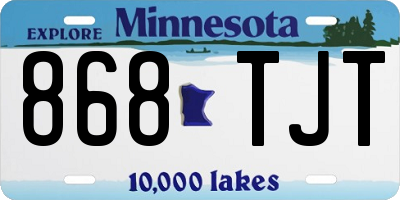 MN license plate 868TJT