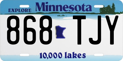 MN license plate 868TJY
