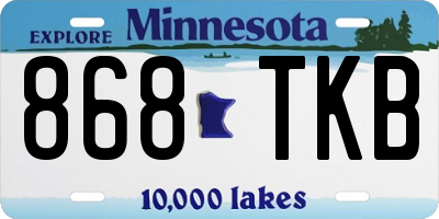 MN license plate 868TKB