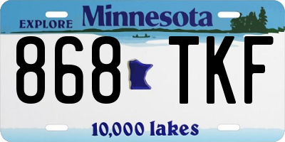 MN license plate 868TKF