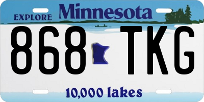 MN license plate 868TKG