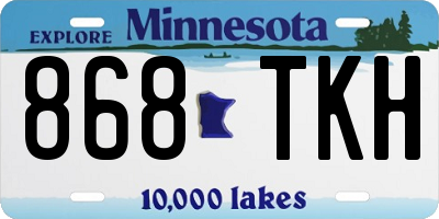 MN license plate 868TKH