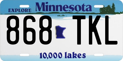 MN license plate 868TKL