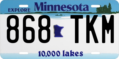 MN license plate 868TKM