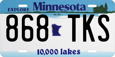 MN license plate 868TKS