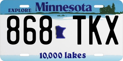 MN license plate 868TKX