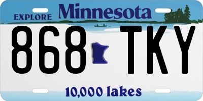 MN license plate 868TKY