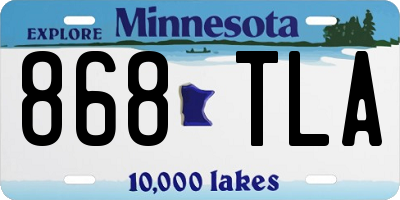 MN license plate 868TLA