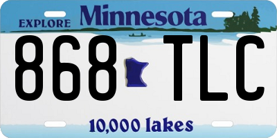 MN license plate 868TLC