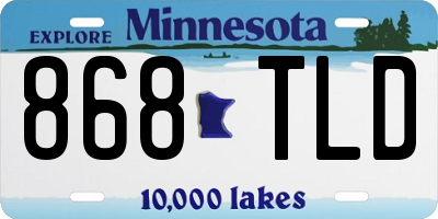 MN license plate 868TLD