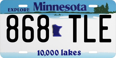 MN license plate 868TLE