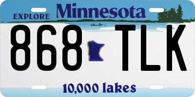 MN license plate 868TLK