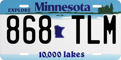 MN license plate 868TLM
