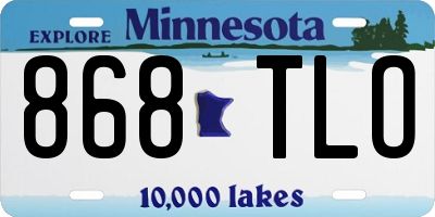 MN license plate 868TLO