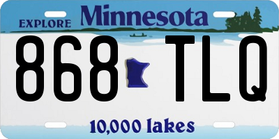 MN license plate 868TLQ