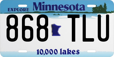 MN license plate 868TLU