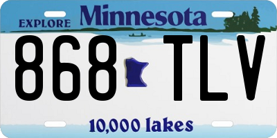MN license plate 868TLV