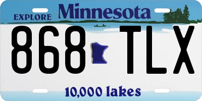 MN license plate 868TLX