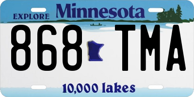 MN license plate 868TMA
