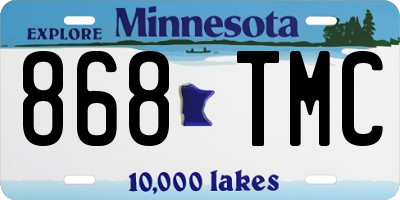 MN license plate 868TMC