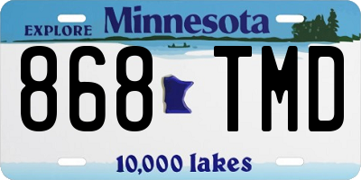 MN license plate 868TMD