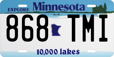 MN license plate 868TMI