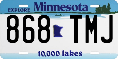MN license plate 868TMJ
